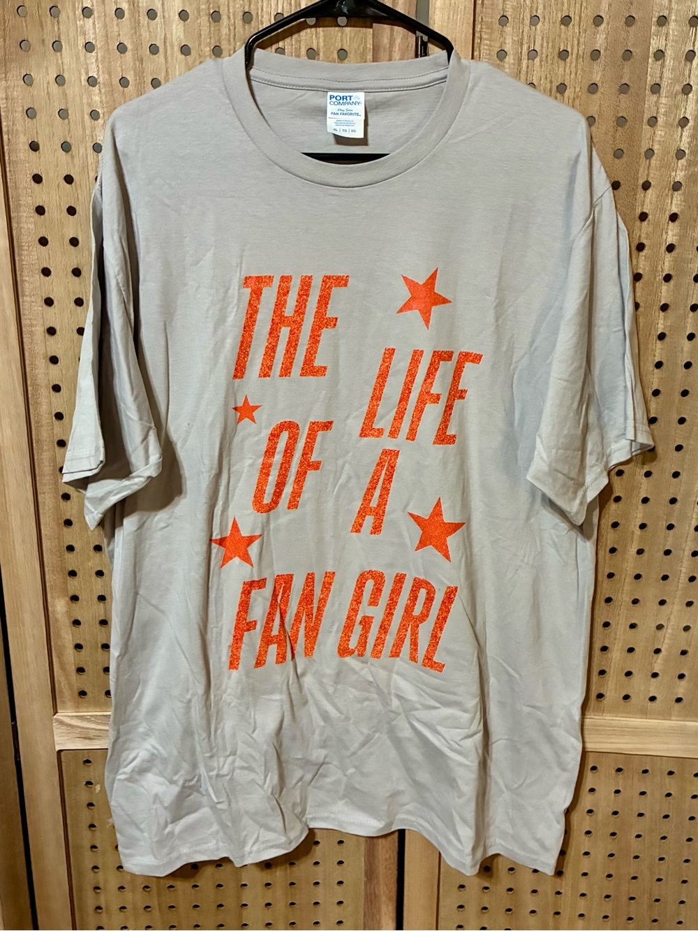 Beige 'The Life of a Fan Girl' Graphic Tee XL